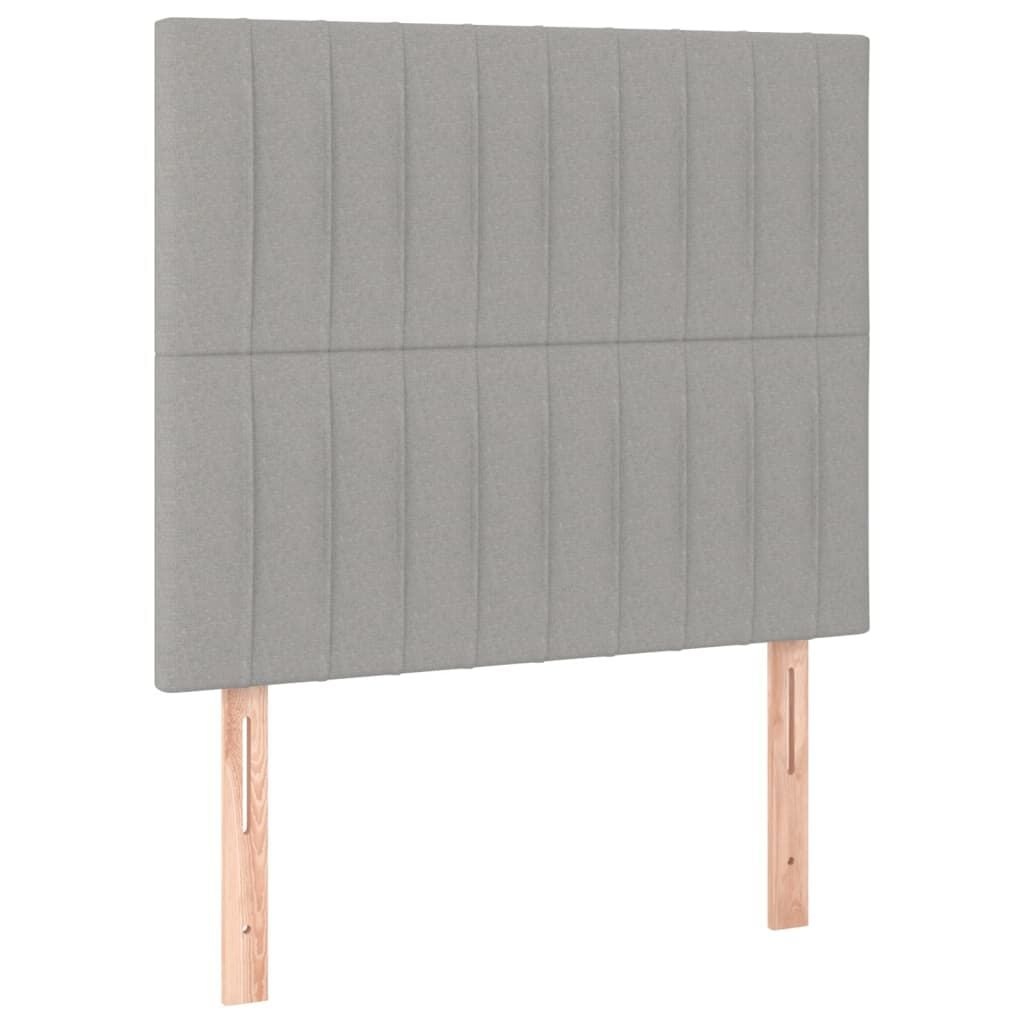 vidaXL Hoofdborden Set 2x Lichtgrijs Stof 80x5x78/88 cm (34% Korting)