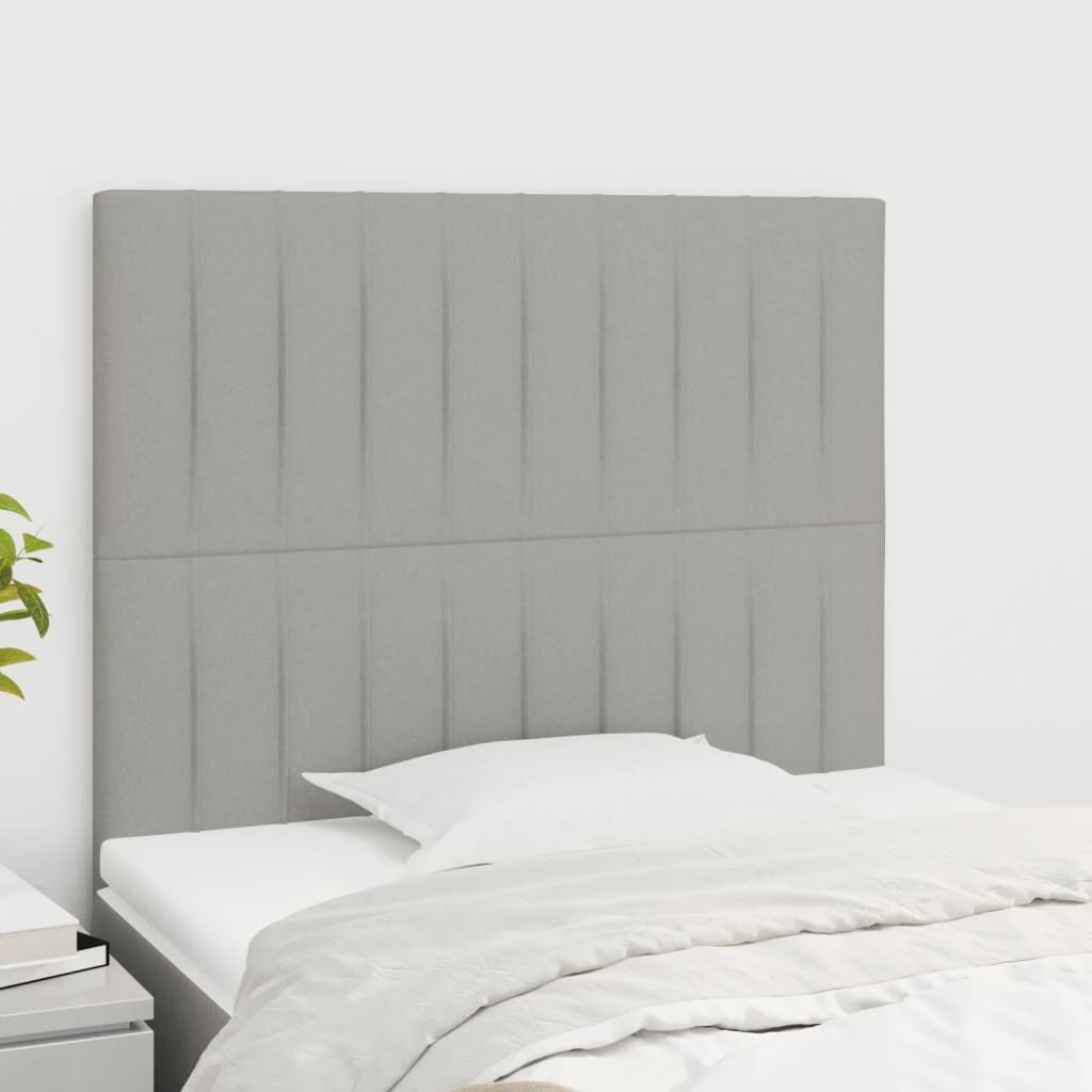 vidaXL Hoofdborden Set 2x Lichtgrijs Stof 80x5x78/88 cm (34% Korting)