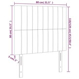 vidaXL Hoofdborden Set 2x Lichtgrijs Stof 80x5x78/88 cm (34% Korting)