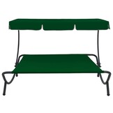 VidaXL Loungebed met Luifel Groen - 34% Korting