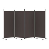 vidaXL Kamerscherm met 4 panelen 346x180 cm stof bruin