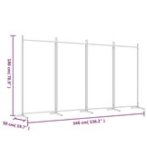 vidaXL Kamerscherm met 4 panelen 346x180 cm stof bruin