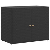 vidaXL Tuinkast Poly Rattan Zwart 100x55,5x80 cm - 34% Korting!