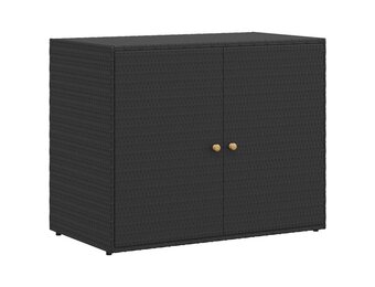vidaXL Tuinkast Poly Rattan Zwart 100x55,5x80 cm - 34% Korting!