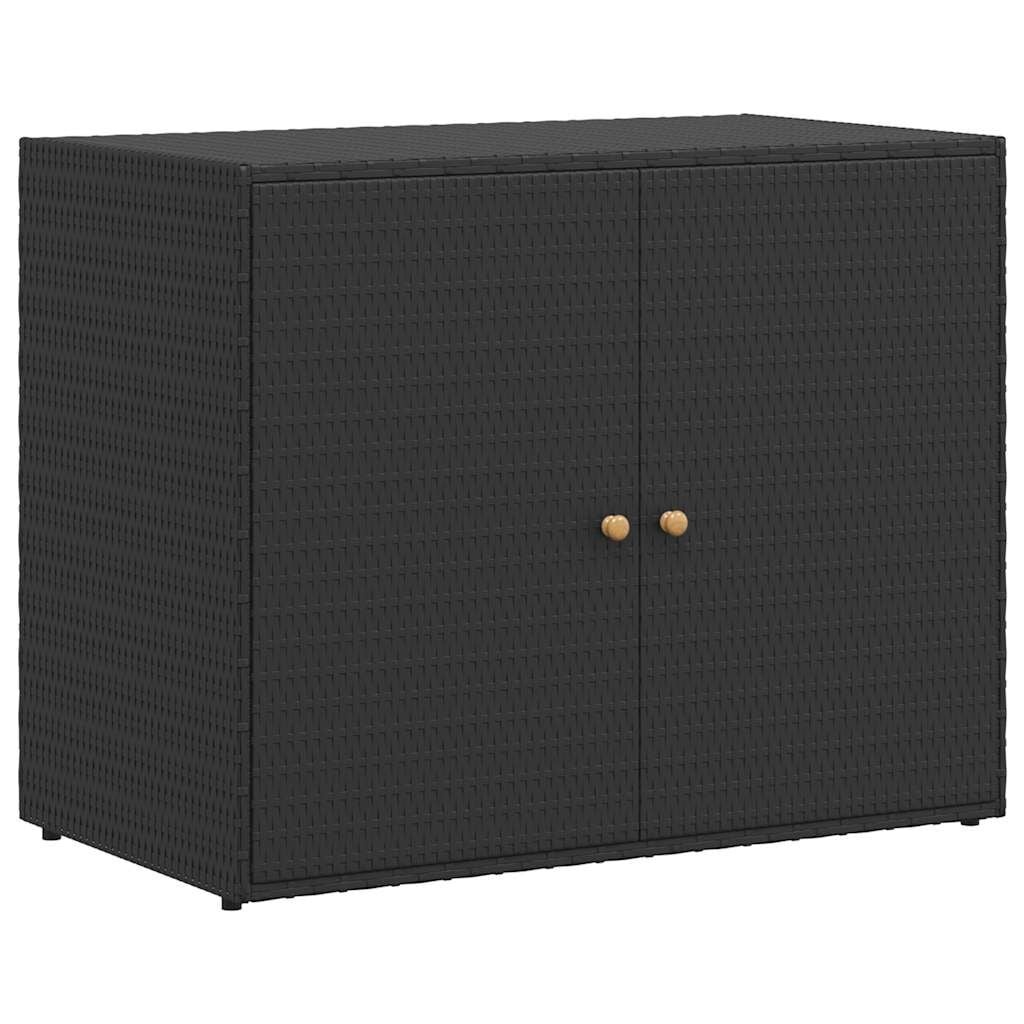 vidaXL Tuinkast Poly Rattan Zwart 100x55,5x80 cm - 34% Korting!