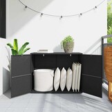 vidaXL Tuinkast Poly Rattan Zwart 100x55,5x80 cm - 34% Korting!