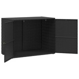 vidaXL Tuinkast Poly Rattan Zwart 100x55,5x80 cm - 34% Korting!