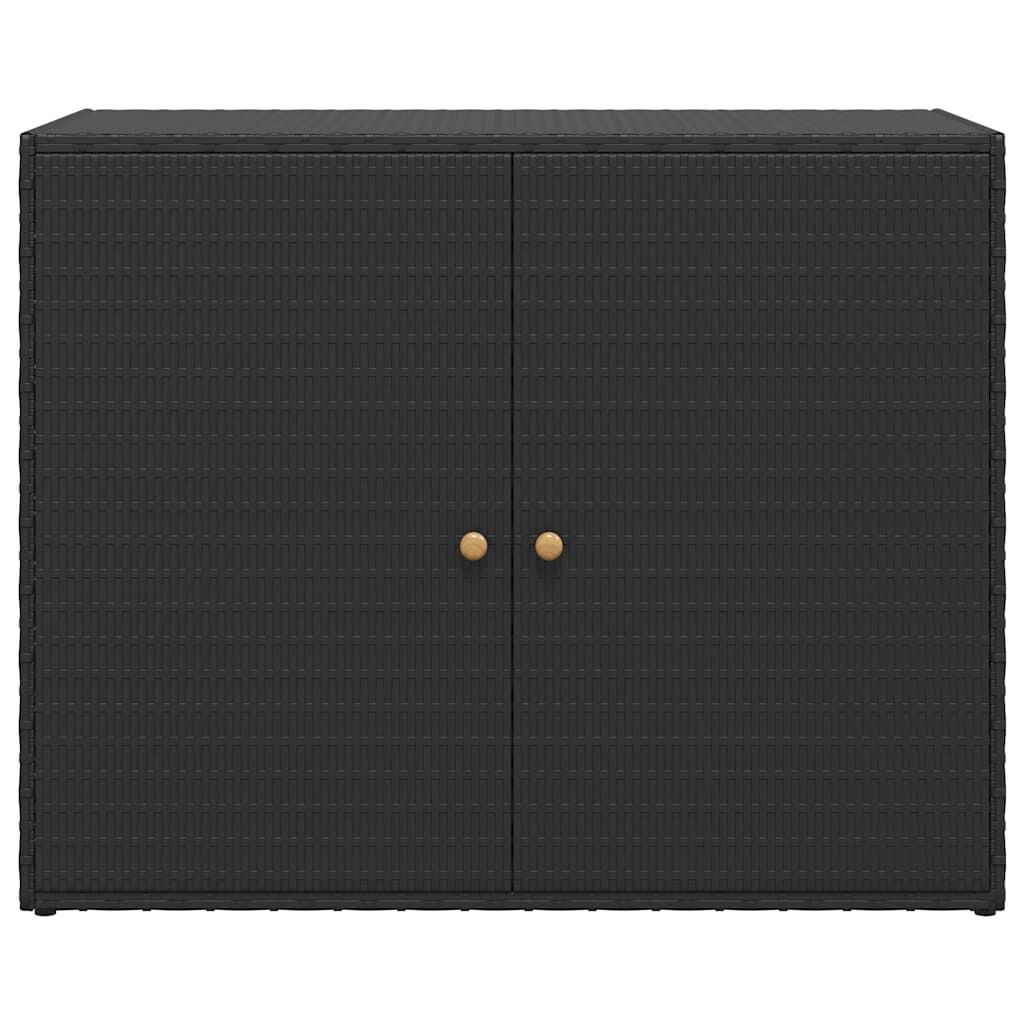 vidaXL Tuinkast Poly Rattan Zwart 100x55,5x80 cm - 34% Korting!