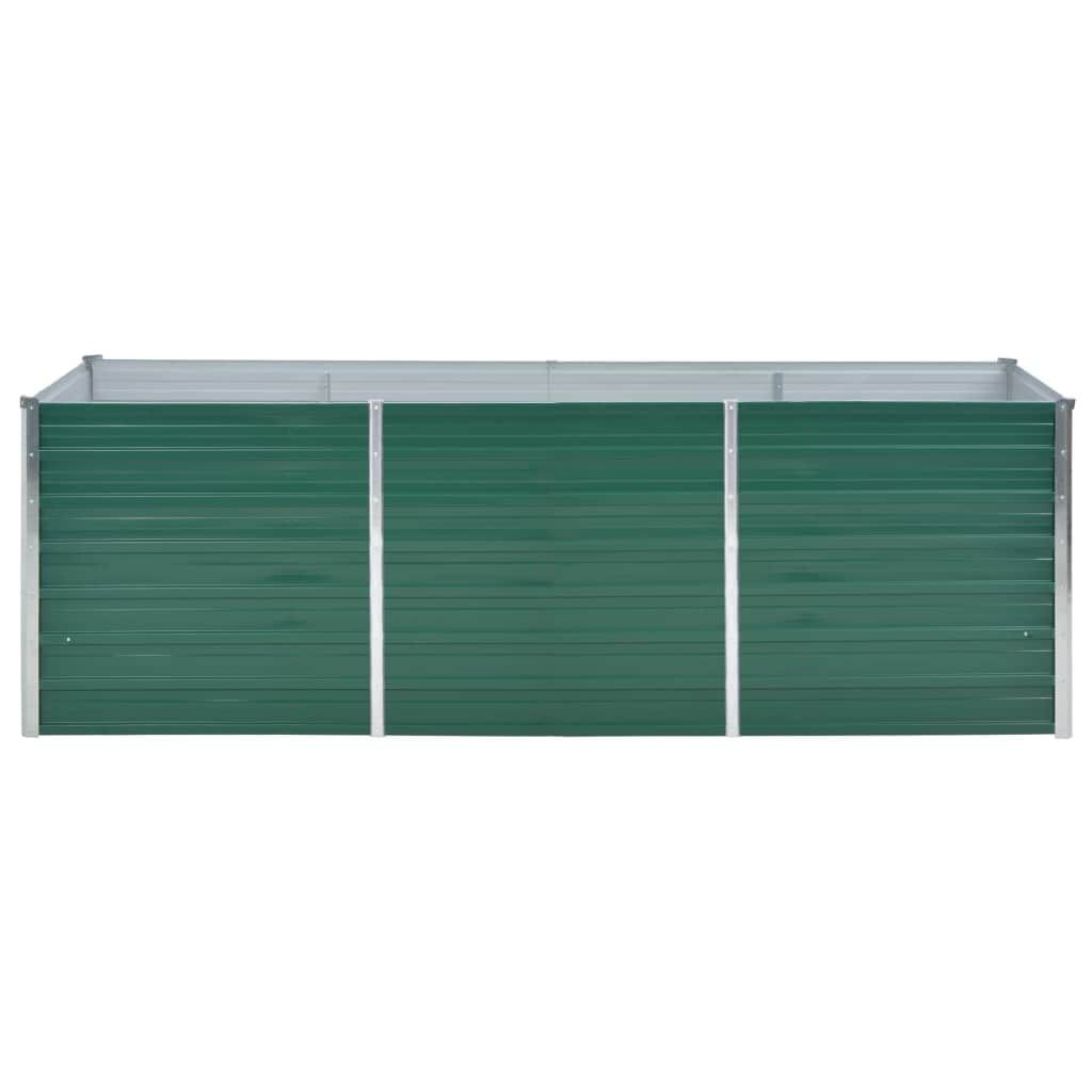 Verhoogde Plantenbak 240x80x77 cm Groen Staal - 59% Korting