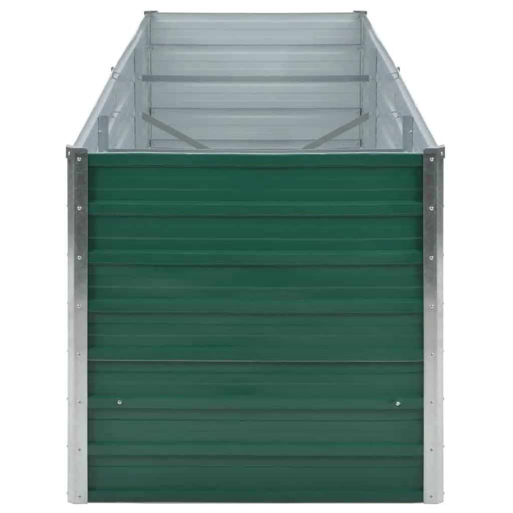 Verhoogde Plantenbak 240x80x77 cm Groen Staal - 59% Korting