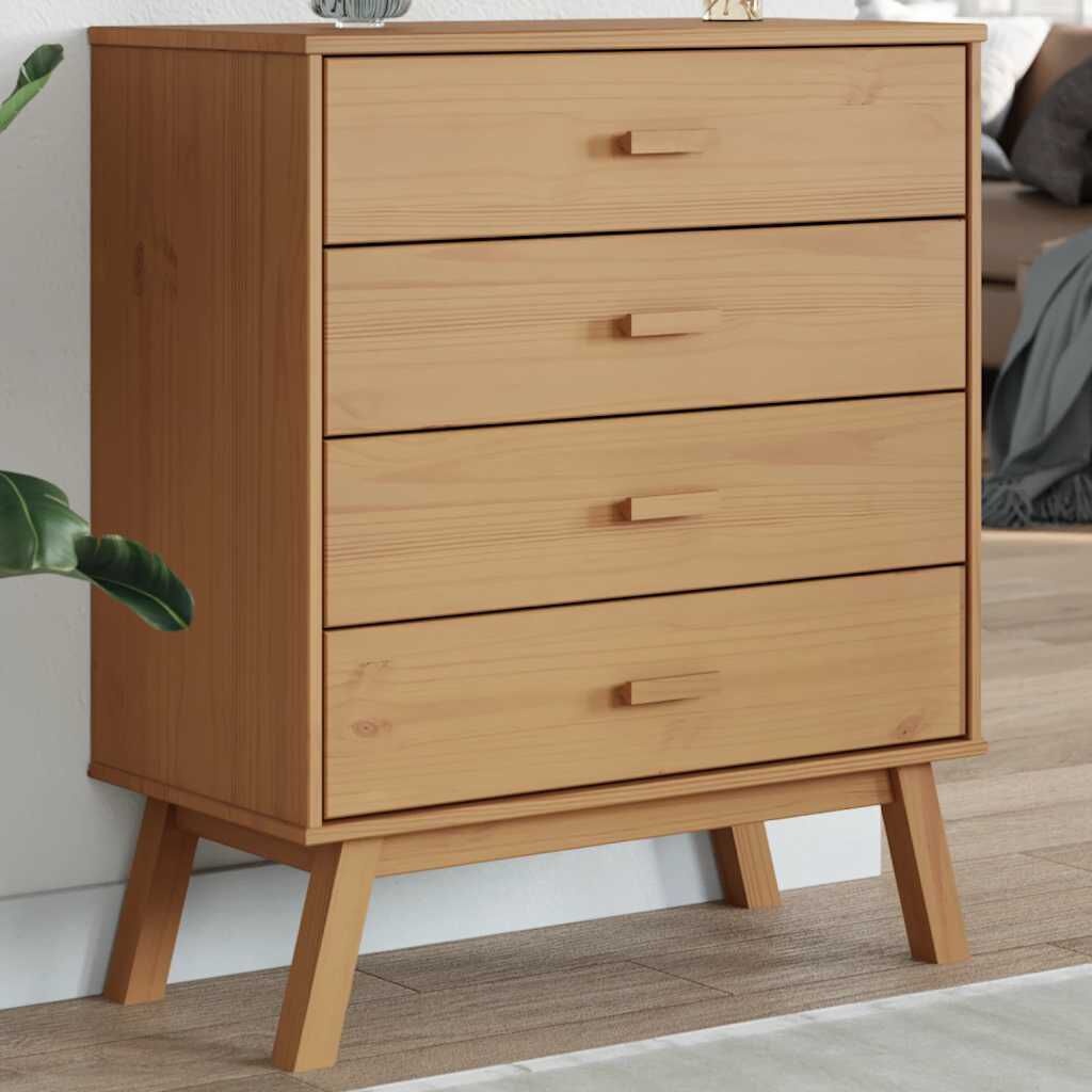 VidaXL Ladekast OLDEN Grenenhout Bruin - 59% Korting