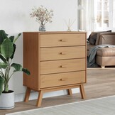 VidaXL Ladekast OLDEN Grenenhout Bruin - 59% Korting
