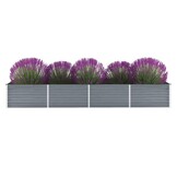 Verhoogde Plantenbak Grijs Gegalvaniseerd Staal 320x80x45 cm - 59% Korting