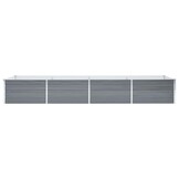Verhoogde Plantenbak Grijs Gegalvaniseerd Staal 320x80x45 cm - 59% Korting