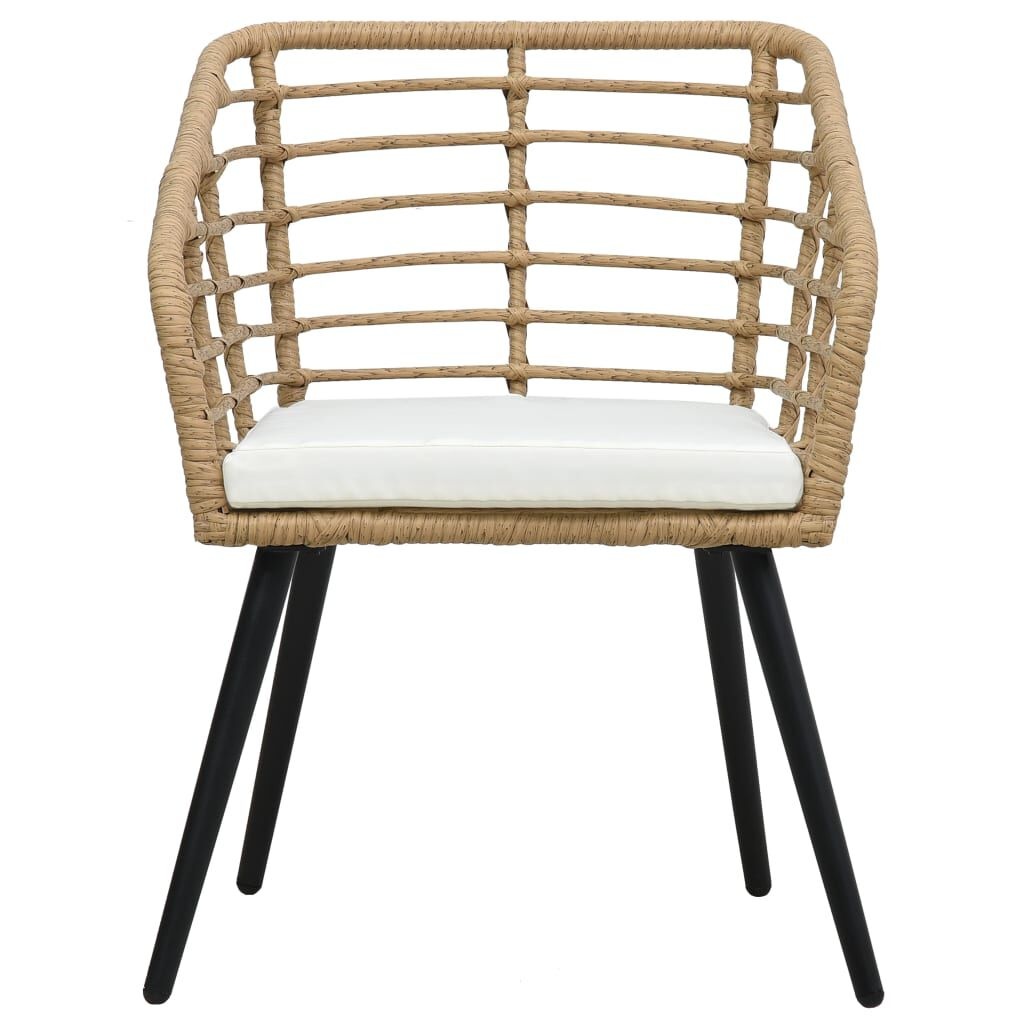 vidaXL Tuinstoelen 2 st. Poly Rattan met Kussens - Eikenkleurig - 34% Korting