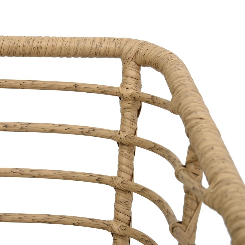 vidaXL Tuinstoelen 2 st. Poly Rattan met Kussens - Eikenkleurig - 34% Korting