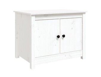 vidaXL Salontafel Grenenhout Wit 71x49x55 cm - 34% Korting