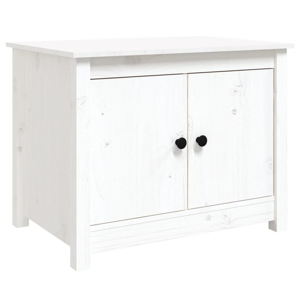vidaXL Salontafel Grenenhout Wit 71x49x55 cm - 34% Korting