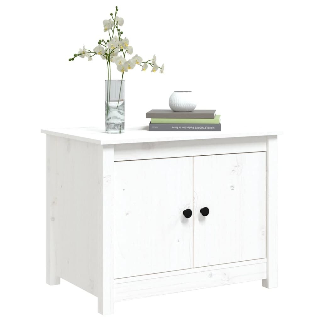 vidaXL Salontafel Grenenhout Wit 71x49x55 cm - 34% Korting