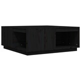Zwarte Grenenhouten Salontafel 100x101x40,5 cm - 35% Korting