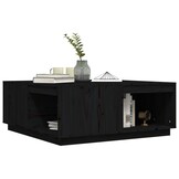 Zwarte Grenenhouten Salontafel 100x101x40,5 cm - 35% Korting