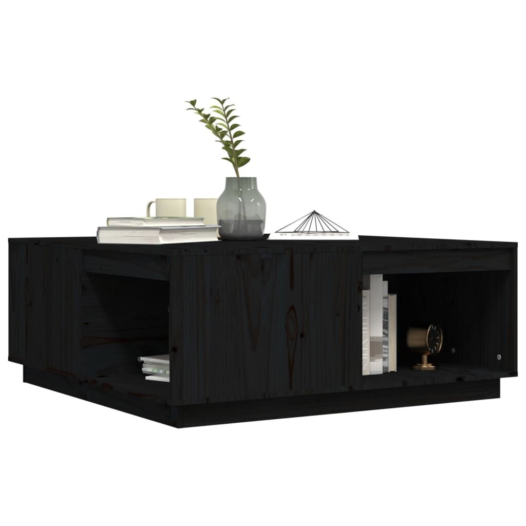 Zwarte Grenenhouten Salontafel 100x101x40,5 cm - 35% Korting