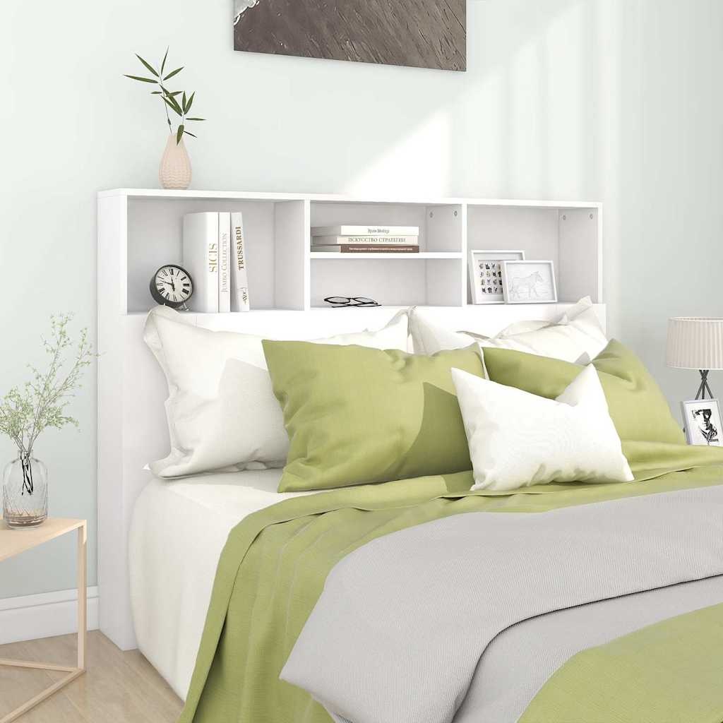 vidaXL Hoofdbordkast 140 cm Wit - 34% Korting