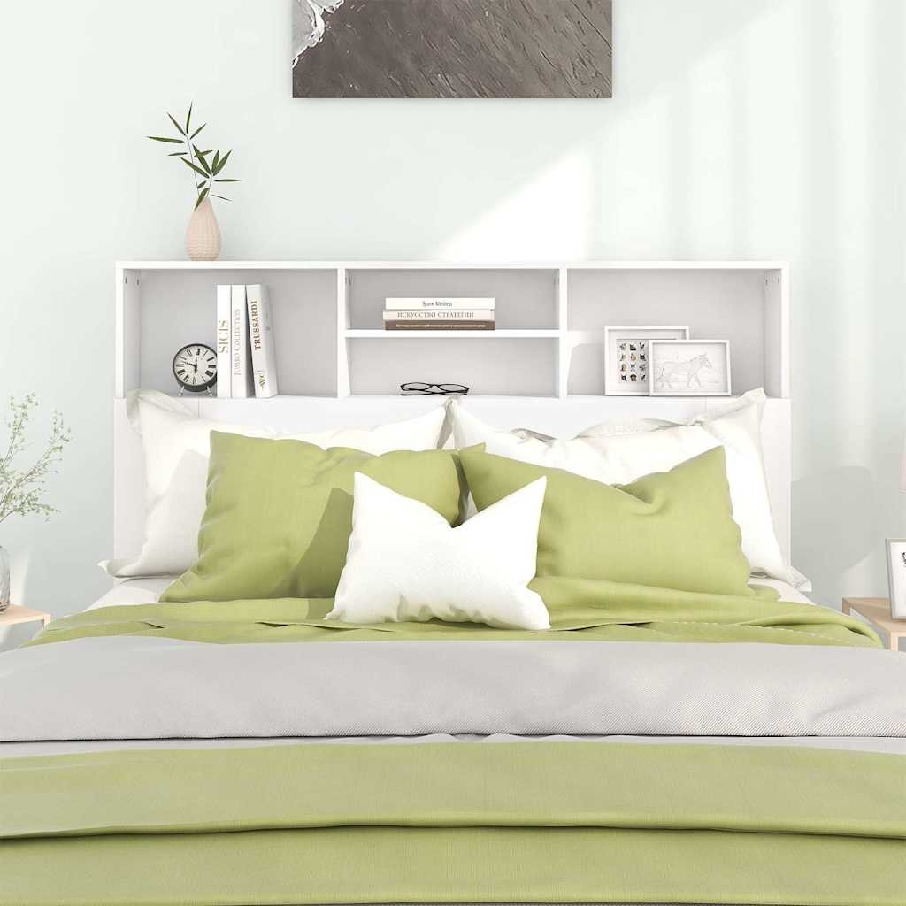 vidaXL Hoofdbordkast 140 cm Wit - 34% Korting