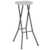 vidaXL Barkrukken Inklapbaar Wit - 2 Stuks - HDPE & Staal - 34% Korting