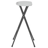 vidaXL Barkrukken Inklapbaar Wit - 2 Stuks - HDPE & Staal - 34% Korting