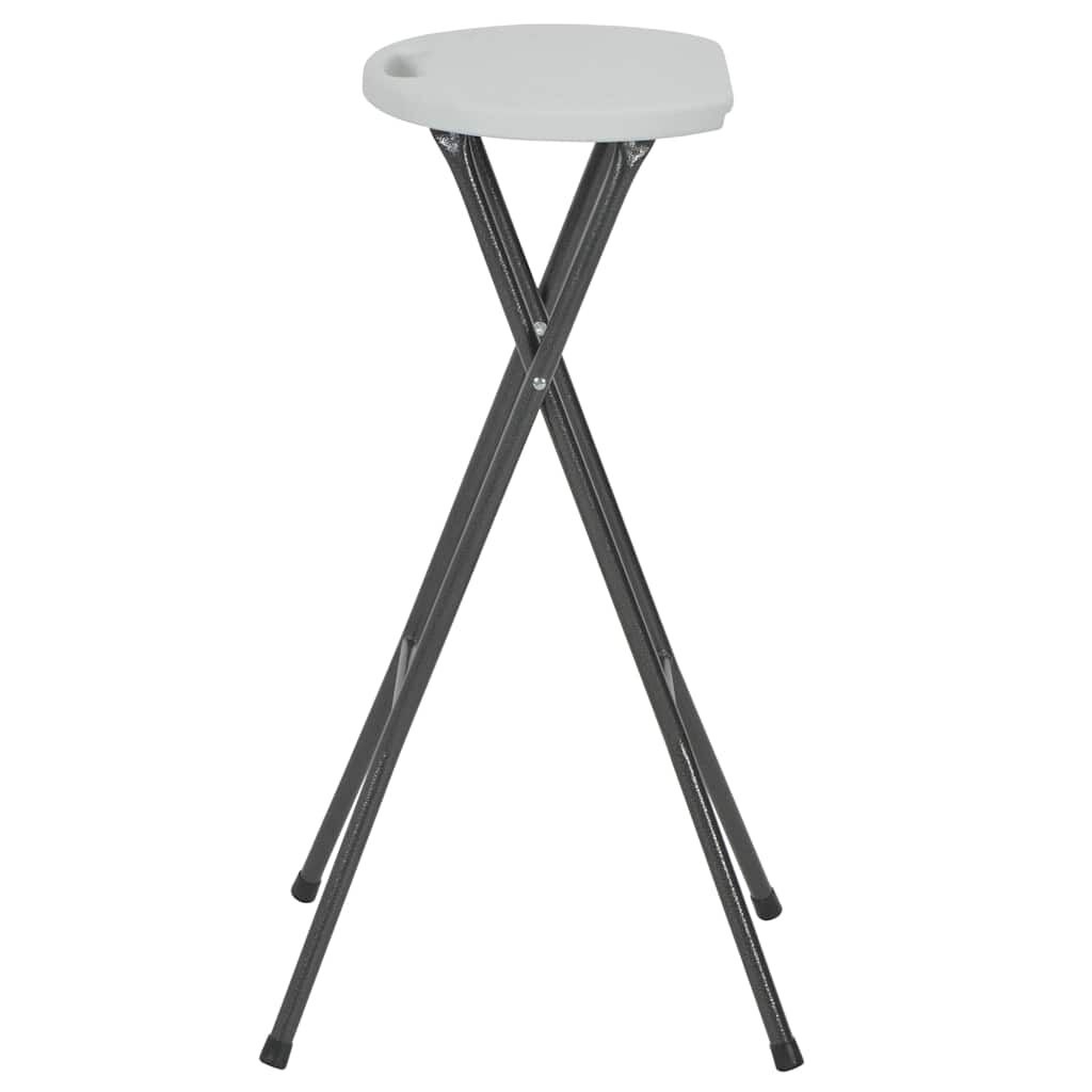 vidaXL Barkrukken Inklapbaar Wit - 2 Stuks - HDPE & Staal - 34% Korting