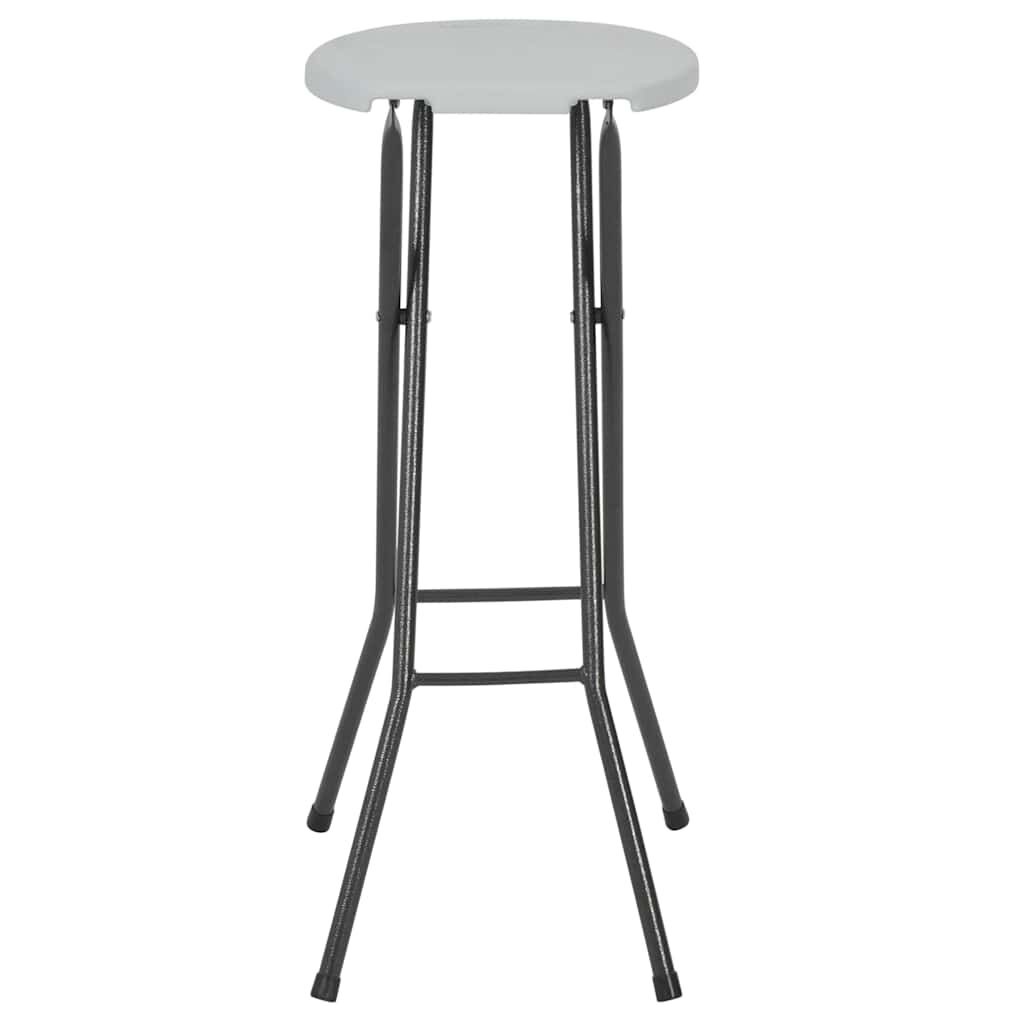 vidaXL Barkrukken Inklapbaar Wit - 2 Stuks - HDPE & Staal - 34% Korting