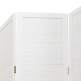 Kamerscherm 4 panelen Paulowniahout Wit - 55% Korting