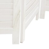 Kamerscherm 4 panelen Paulowniahout Wit - 55% Korting