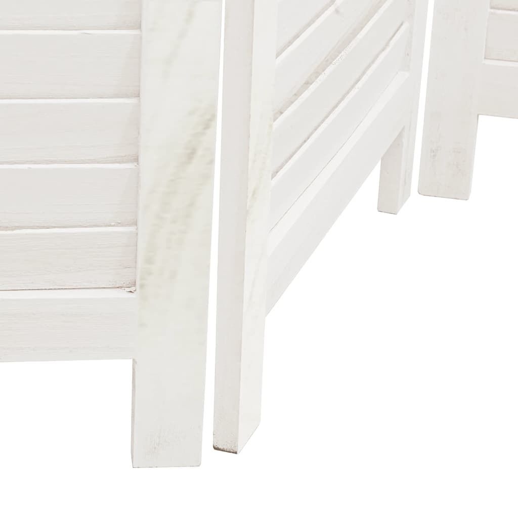 Kamerscherm 4 panelen Paulowniahout Wit - 55% Korting