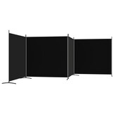 Kamerscherm 4 panelen Zwart 698x180 cm - 34% Korting!