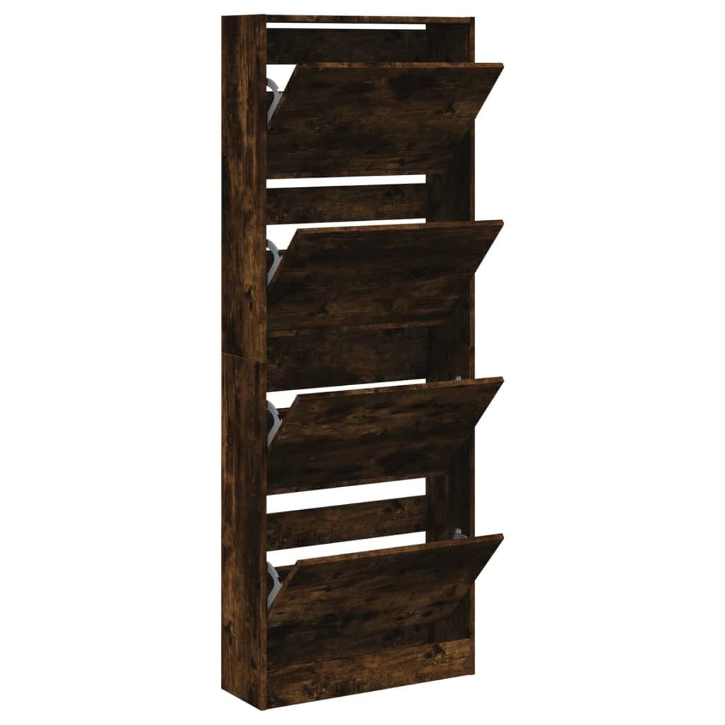 VidaXL Schoenenkast Gerookt Eiken 60x21x163,5 cm - 34% Korting!