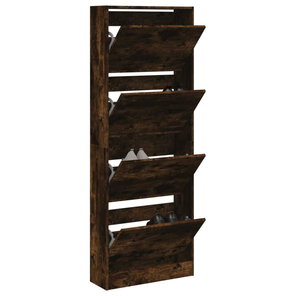 VidaXL Schoenenkast Gerookt Eiken 60x21x163,5 cm - 34% Korting!