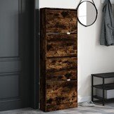 VidaXL Schoenenkast Gerookt Eiken 60x21x163,5 cm - 34% Korting!