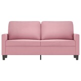 VidaXL Tweezitsbank 140 cm Fluweel Roze - 35% Korting