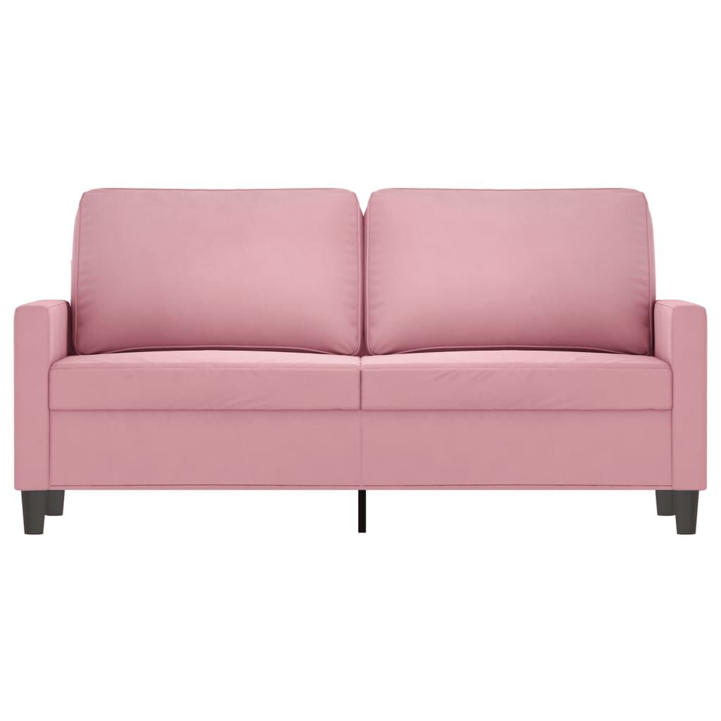 VidaXL Tweezitsbank 140 cm Fluweel Roze - 35% Korting