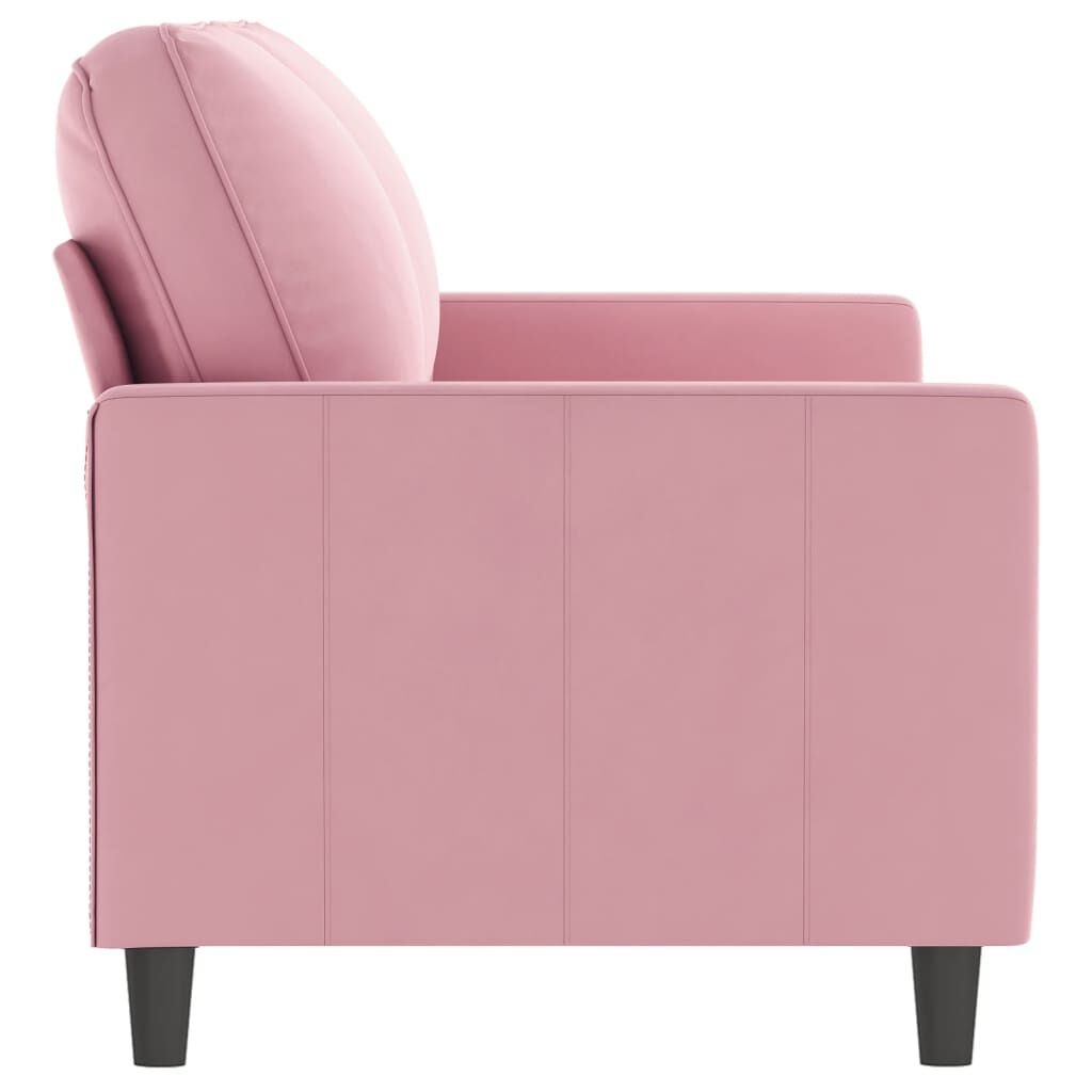 VidaXL Tweezitsbank 140 cm Fluweel Roze - 35% Korting