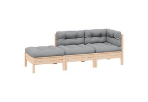 vidaXL 3-delige Loungeset Grenenhout (41% korting)