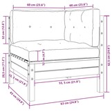 vidaXL 3-delige Loungeset Grenenhout 35% Korting