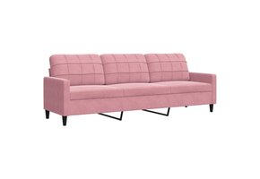 VidaXL Driezitsbank Fluweel Roze 210 cm - 41% Korting