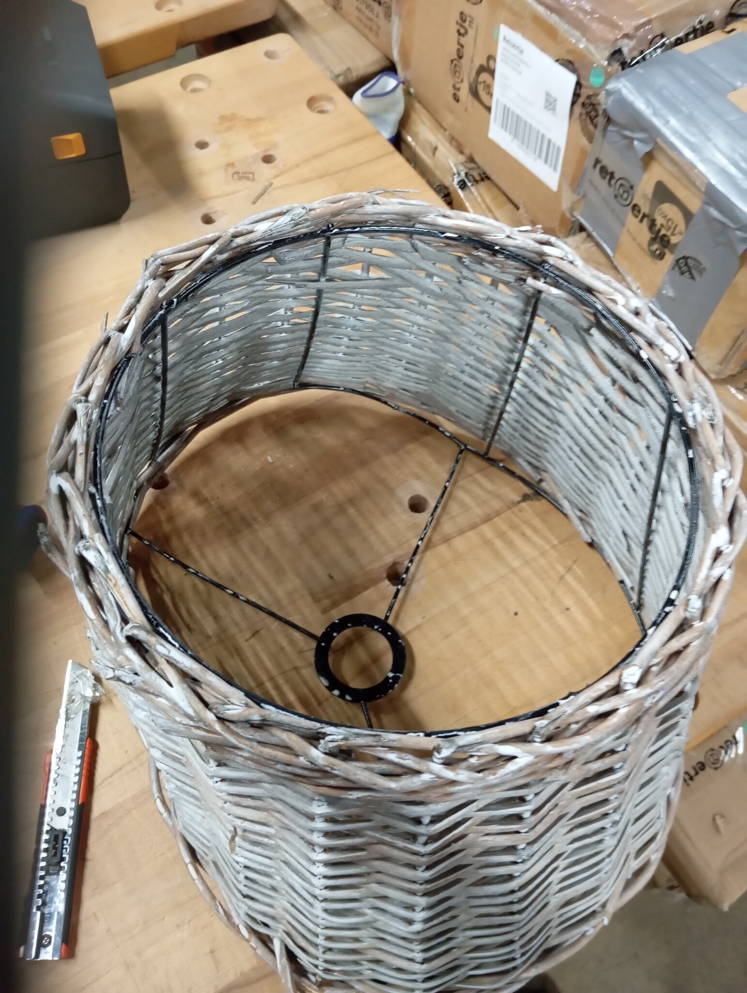VidaXL Lampenkap Wicker Bruin Ø40x26 cm - 53% Korting