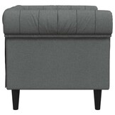 Donkergrijze Fauteuil Chesterfield-stijl Stof - 35% Korting