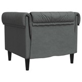Donkergrijze Fauteuil Chesterfield-stijl Stof - 35% Korting