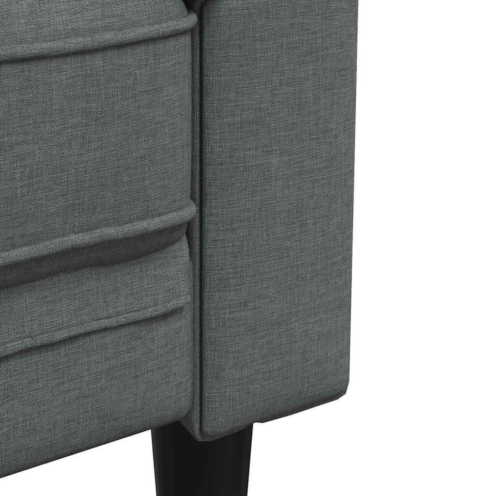 Donkergrijze Fauteuil Chesterfield-stijl Stof - 35% Korting