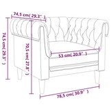 Donkergrijze Fauteuil Chesterfield-stijl Stof - 35% Korting